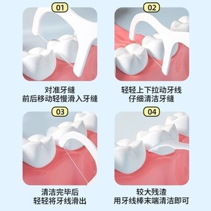 Haier Dental Floss Picks, Disposable <b>Toothpicks</b>, Individually Packaged in Portable Pouches (50 pieces) A+127 - Product Image 1