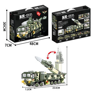 WW2 militari veicoli militari camion porta missili DF-17 veicolo blindato bambino Missile balistico modello costruzione blocco da costruzione - Product Image 2