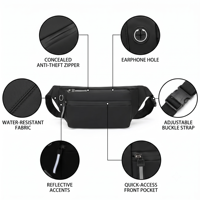 Sac à bandoulière personnalisé pour hommes, sac de taille pour la course en plein air, sangle réglable, sac de poitrine de randonnée étanche, décoration de logo, sac banane pour hommes
