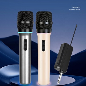 Watford LED Handheld U-Band FM Home Audio Outdoor Live Streaming KTV <b>Singing</b> Rechargeable Wireless <b>Microphone</b> Omni-directional - Product Image 3