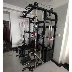 Station d'entraînement multifonctionnelle Smith Machine, demi-cage, rack de squat de puissance pour la salle de sport à domicile - Product Image 4