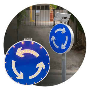 <span class=keywords><strong>Panneau</strong></span> de signalisation pour rondelée alimenté par <span class=keywords><strong>panneau</strong></span> solaire. Panneaux de signalisation routière respectueux de l'environnement 24'' 30'' 36'' - Product Image 5