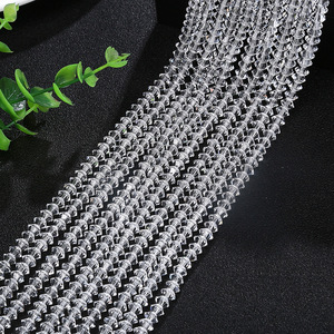 Perles en cristal en vrac, forme losange plate 6x4mm, style UFO, perles en verre pour la fabrication de bijoux DIY, fournitures de tissage manuel, vente en gros - Product Image 1