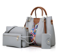Sacs à main de créateur à la mode pour femmes Prix bon marché Sac à main pour femmes Ensembles de sacs à main PU 4 Pcs en 1 Ensemble