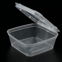 Gobelets carrés transparents en PP avec couvercles, contenants jetables pour sauces, portions individuelles pour la restauration à emporter et les services de traiteur