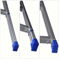 Plateforme de travail en aluminium avec niveleur réglable, échelle pour surfaces irrégulières, tabourets d'échelle 3 marches, capacité de charge 150 kg, utilisation comme escalier