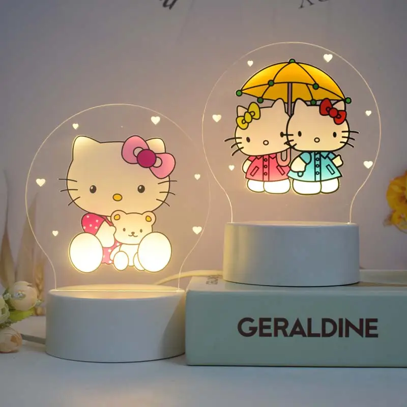 Toptan 2023 yeni aksesuarlar Anime kedi çocuk hediyeler için Set bebek çocuk özel gece lambası öğeleri sunar