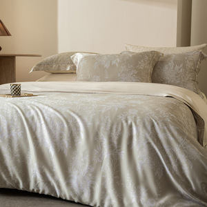 Parure de lit 4 pièces en coton, <span class=keywords><strong>lin</strong></span> et soie 300 fils, style rustique, toucher premium, minimaliste, drap-<span class=keywords><strong>housse</strong></span> et <span class=keywords><strong>housse</strong></span> de <span class=keywords><strong>couette</strong></span>, soyeux et rafraîchissant - Product Image 3
