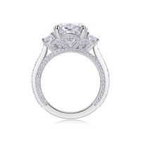 DE 10*14MM ovale coupe Moissanite femmes bague de mariage 6ct ovale Moissanite femmes anneau 6CT ovale coupe D couleur Moissanite bague de fiançailles