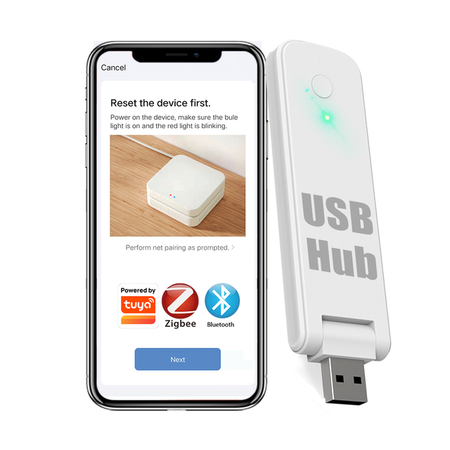ZB-WG-7 Tuya Wireless BT ZigBee USB Gateway Hub Smart Home Automation Link Bridge SmartLife APP Remote Control