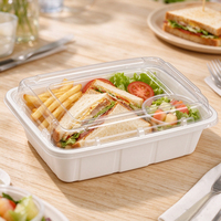 Boîte d'emballage en plastique PET pour noix et céréales, matériaux recyclés, impression UV, gaufrage alimentaire, pour pain soufflé, pâtisseries, biscuits, chips de pommes de terre