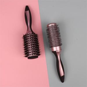 Cepillo de pelo de barril redondo personalizado con cerdas de jabalí, extensión de salón rizado nano iónico térmico de cerámica, secado por soplado, rizador de estilo - Product Image 2