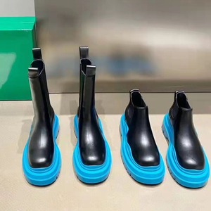 Fashion Blue Botas De Damas Altas Low Platform 2025 Low Heel Western <b>Boots</b> for Women - Product Image 2