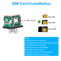 Rastreador GPS 4G LTE con Corte Remoto de Combustible y Energía, Localizador GPS Antirrobo para Coche con Detección ACC y Alarmas