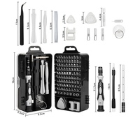 Kit d'outils de réparation en acier CR-V de précision 115-en-1 embouts magnétiques professionnels pour l'électronique iPhone ordinateur portable plastique industriel