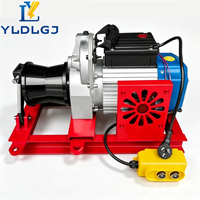 Treuil électrique à tourelle YILI avec commande manuelle, tire-câble léger, support en acier rouge, équipement de tension motorisé