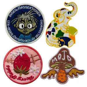 China Factory Supplier Free Design Made Your Own Logo Iron On Patches Sublimation Hand Made Woven Badge Patch Custom Embroidery