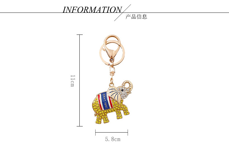 TOPASION Lucky Elephant Keychain - Rhinestone & Opal Accent Charm For Women, Car Keys, Purse, Handbag - View #7