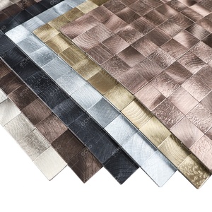 Atractivo Mosaico de Aluminio Texturizado en Oro Rosa, Autoadhesivo, para Revestimiento de Cocina - Product Image 5