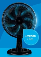 Ventilateur de table électrique en plastique de 16 pouces, 126 W, à grande vitesse, 7 pales, avec un grand débit d'air, pour appareils ménagers