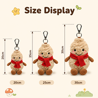 Peluche personnalisée mignonne en forme de cacahuète, en coton PP, rembourrée en polyester, douce, pour la promotion créative de la marque