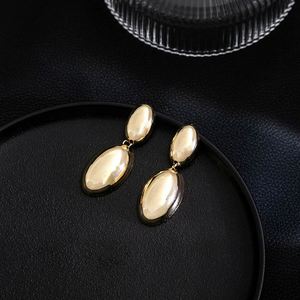 Trendy Geometric Oval Charm <b>Earrings</b> <b>Diamond</b> Alloy Water Drop Design Women's European American Cross-Border Micro Insert Mou - Product Image 3