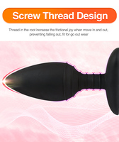 Masseur de prostate à télécommande en silicone USB, vibrateur portable, plug anal électrique, plug anal pour hommes et femmes