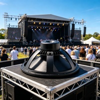 Subwoofer néodyme professionnel de 18 pouces, 8 ohms, 2400W de puissance continue, haut-parleur de basses pour systèmes PA Line Array, sonorisation de scène en aluminium
