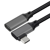 Câble d'extension USB-C à angle droit de 2 m, 240 W, USB-C 3.2 mâle vers femelle, 20 Gbps, 8K 60 Hz