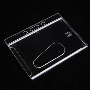Porta Tarjetas Rígido Transparente de PS para Identificación de Trabajo, Autobús y Documentos, Práctico Porta Tarjetas de Identificación - Product Image 1