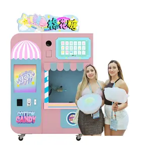 Cotton Candy Machine Robot With Sprinkler Robot Fully Automatic Cotton Candy Vending Machine For Sale