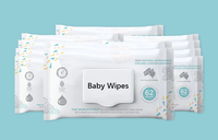 Nouvelle arrivée de lingettes pour bébé à l'eau pure Lingettes humides en fibre de bambou biologique pour le nettoyage de bébé