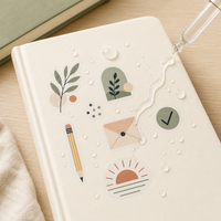 Autocollants personnalisés pour Bullet Journal, imperméables, autocollants en vinyle découpés à la forme de plantes médicinales pour carnets de journalisation