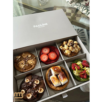 Boîte à tartelette portugaise jetable pour emporter, boîte à tartelette au fromage à 2, 3, 4, 6 compartiments, boîte en papier pour emballage, mini boîte à muffins, boîte à gâteaux sucrés