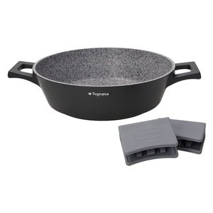 Poêle à frire Tognana 32 cm antiadhésive en aluminium avec poignées en silicone pour cuisinières à gaz, à induction et électriques - Product Image 1