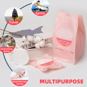 Serviette compressée jetable, serviette de bain de voyage ultra douce, serviette compacte scellée sous vide pour la randonnée, la salle de sport, les vacances - Product Image 6