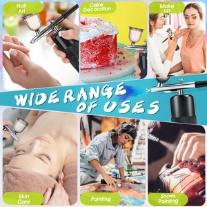 Kit de Aerógrafo para Barbería y Tatuajes, Portátil, Recargable por USB, Pistola de Pintura para Maquillaje, Uñas y Cabello, Compresor Inalámbrico - Product Image 2