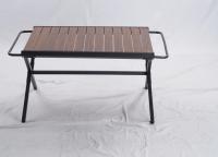 Table de pique-nique moderne en métal et bois massif, personnalisable BSCI, portable, compacte, ultralégère, pliable, pour le camping, l'extérieur