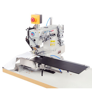 New Semi-<b>automatic</b> T-shirt Hem Lock Stitch <b>Sewing</b> <b>Machine</b> Motor Thread Trimmer | SAF-KANSAI High-Speed Double Needle - Product Image 1