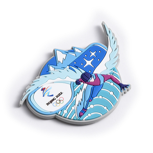 Customized PVC Gift Tourist Souvenir <b>Skating</b> Winter Olympics Fridge Magnet - Product Image 1