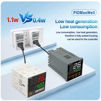 Controlador de Temperatura Industrial IP65 de Plástico con Baja Deriva a Baja Temperatura y Pequeño Exceso de Temperatura, PT100, Control PID Digital con Doble Pantalla