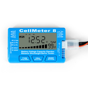 CellMeter 8 Vérificateur de tension de batterie 2-8S LiPo NiCd NiMH, Déchargeur d'équilibrage, Testeur de servomoteur - Product Image 1