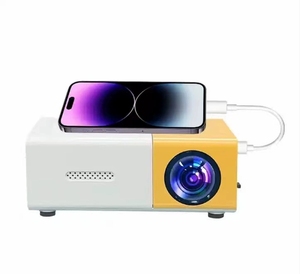 Mini projecteur LED YG300 320x240 avec haut-parleurs intégrés, 150 lumens, 3 lentilles en verre, lecteur multimédia portable pour la maison, Android 11, usage professionnel - Product Image 3