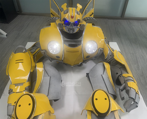 قاد روبوت ستلت المشي زي كرنفال تأثيري روبوت زي أداء الأصفر والأزرق - Product Image 4