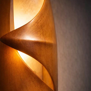 โคมไฟติดผนังแบบแฮนด์เมดสุดหรูหราจากไม้วอลนัทสำหรับตกแต่งบ้าน โคมไฟเพดานแบบติดตั้งบนพื้นผิว - Product Image 3