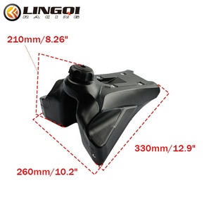 LINGQIレーシングプラスチックオイル缶タンクガソリンタンクカバー付きオイル貯蔵燃料タンクダートピットバイク用中国製Husqvana 50 - Product Image 2