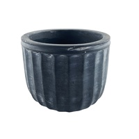 Offre Spéciale : Pots de Fleurs en Ciment Noir et Blanc Imperméables pour Jardin, Balcon, Cactus et Bonsaï