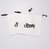 Sacs à cordon en coton sergé de haute qualité de couleur blanche personnalisée écouteurs caméra montre intelligente pochette en coton pour téléphone portable