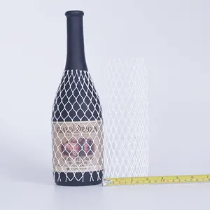 Herstellung Direkt gefertigter Kunststoff Pe Bottle Mesh Rohrrohr Netz hülsen abdeckung für Weinglas Wasser flaschen schutz