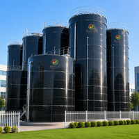 Réservoir de stockage de biogaz automatique anti-corrosion, cuve sous pression en verre fusionné sur acier, système de contrôle PLC, capacité personnalisée